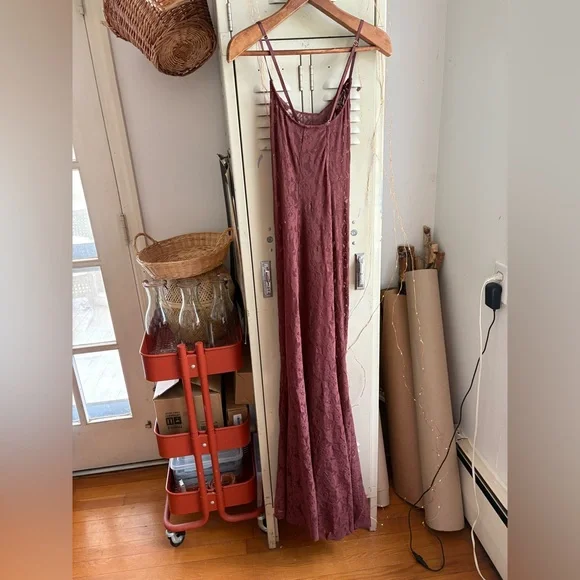 Anthropologie Lace Godet Maxi Slip Dress - Picture 5 of 12